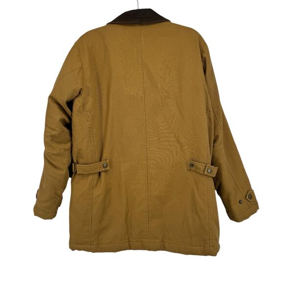 Eddie Bauer Men's Chore Coat SZ Large Tall Field Jacket Distressed Goose Down - Picture 3 of 16